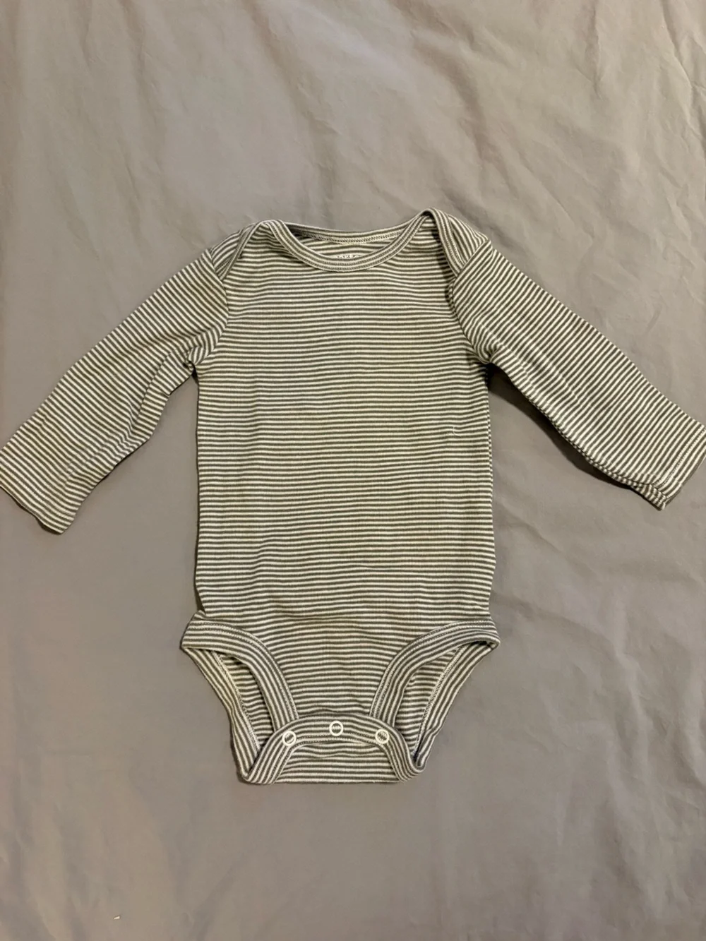 Carter's 6M Long Sleeve Onesie Bodysuit Bundle - Red, White, Blue & Grey